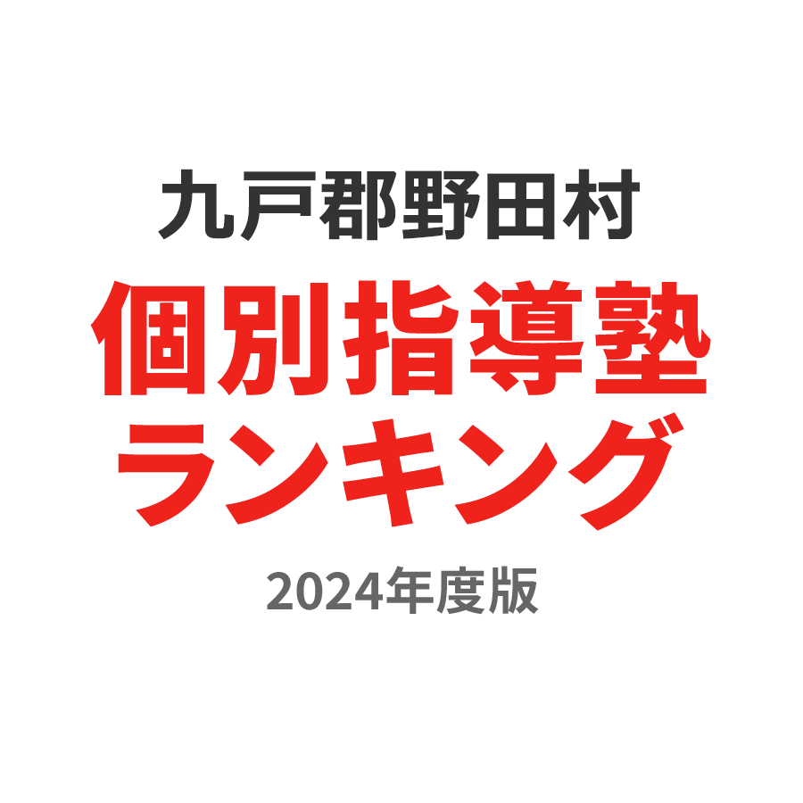 九戸郡野田村個別指導塾ランキング中2部門2024年度版