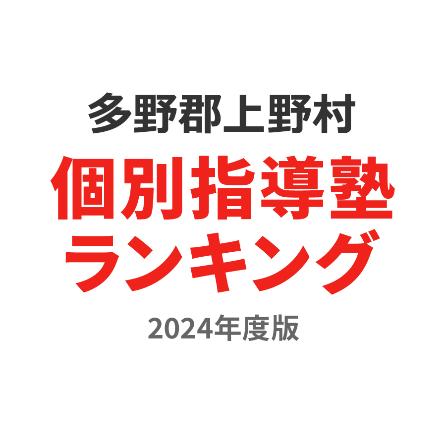 多野郡上野村個別指導塾ランキング高1部門2024年度版