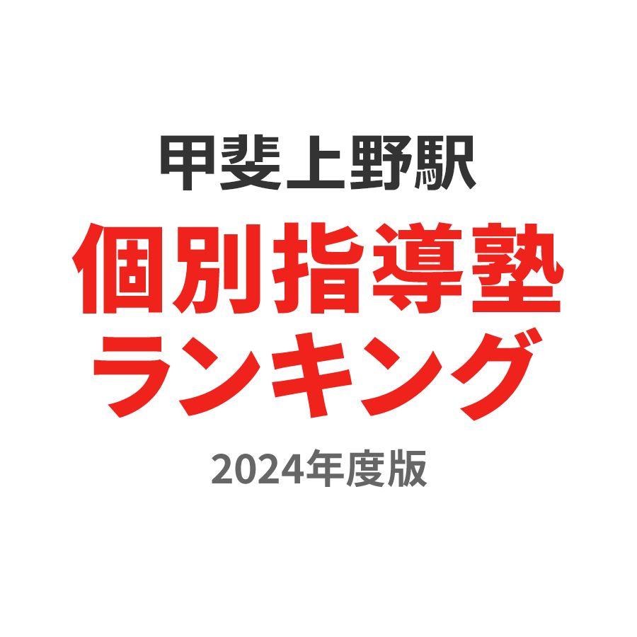 甲斐上野駅個別指導塾ランキング2024年度版