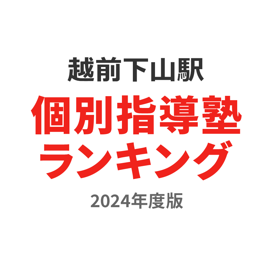 越前下山駅個別指導塾ランキング高2部門2024年度版