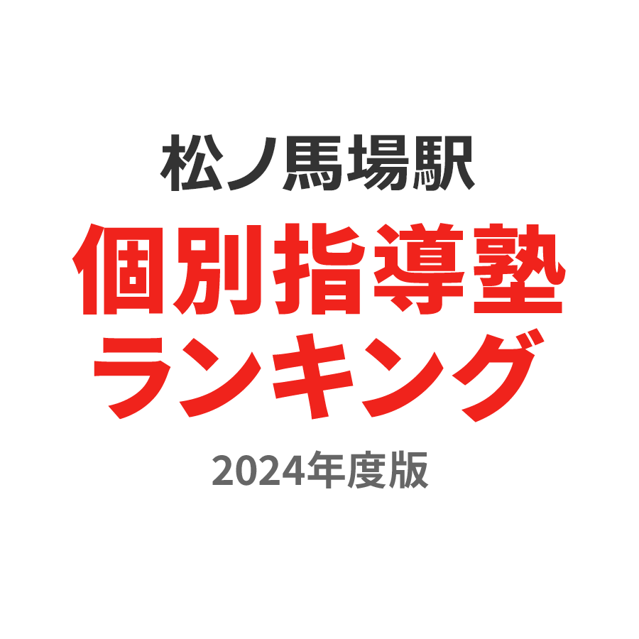 松ノ馬場駅個別指導塾ランキング2024年度版