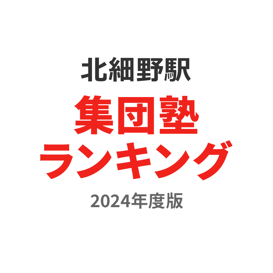 北細野駅集団塾ランキング高3部門2024年度版